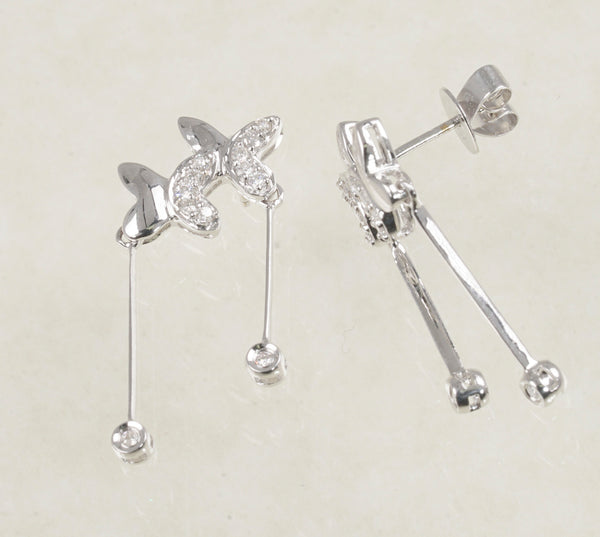 DIAMOND EARRINGS 0.30 CARATS IN 18K WHITE GOLD (LES-244)