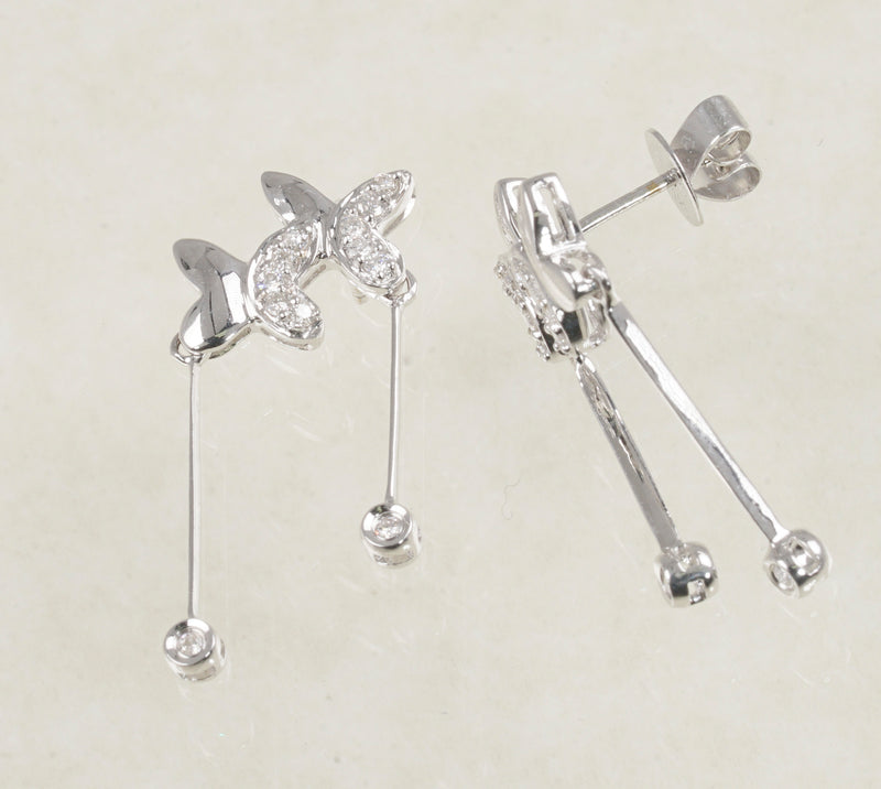 DIAMOND EARRINGS 0.30 CARATS IN 18K WHITE GOLD (LES-244)