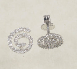 DIAMOND SWIRL EARRINGS 0.88 CARATS IN 18K WHITE GOLD (LE-735)