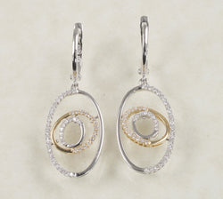 DIAMOND DROP EARRINGS 0.62 CARATS IN 18K WHITE GOLD (LES-881)