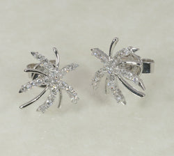 DIAMOND STUD EARRINGS 0.48 CARATS IN 18K WHITE GOLD (LES-1026)