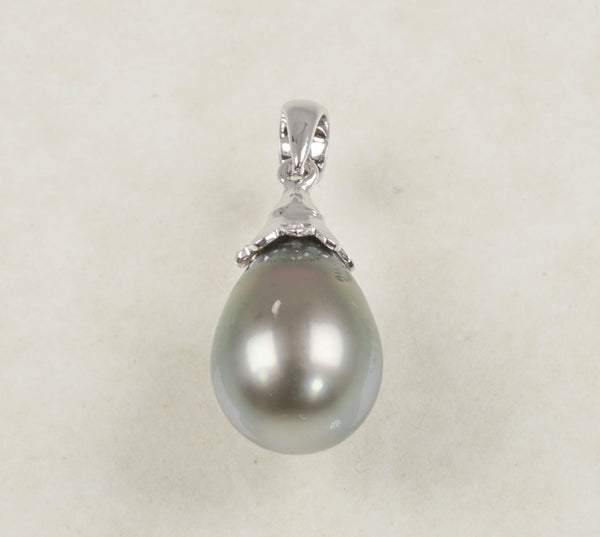 DIAMOND PENDANT WITH PEARL 0.03 CARATS IN 18K WHITE GOLD (LPS-1038)