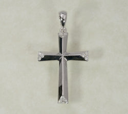 DIAMOND CROSS PENDANT 0.11 CARATS IN 18K WHITE GOLD (LPS-1153)