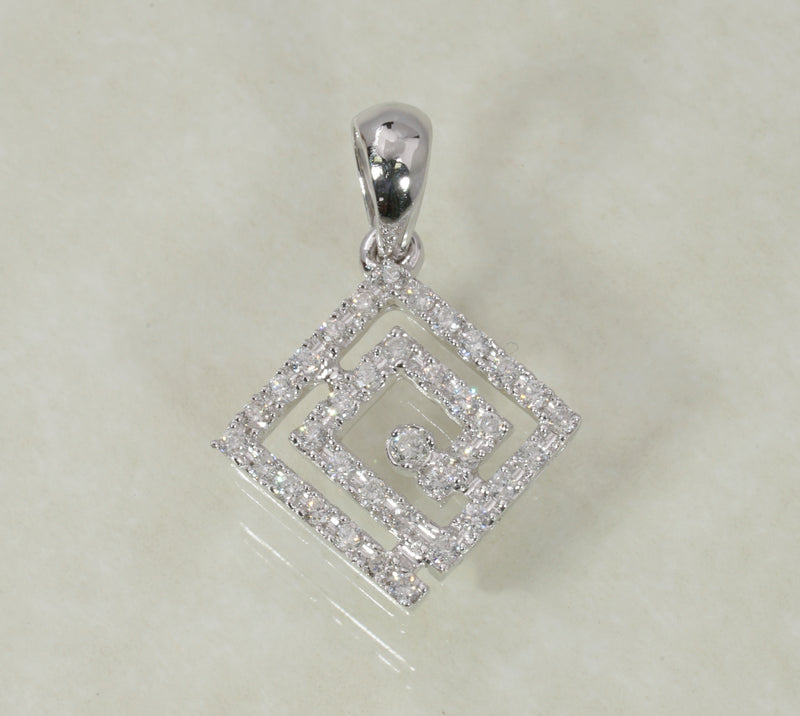 DIAMOND MAZE SQUARE PENDANT 0.29 CARATS IN 18K WHITE (LPS-1196)