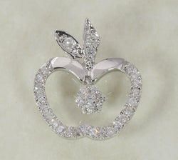 DIAMOND APPLE  PENDANT 0.31 CARATS IN 18K WHITE GOLD (LPS-1179)