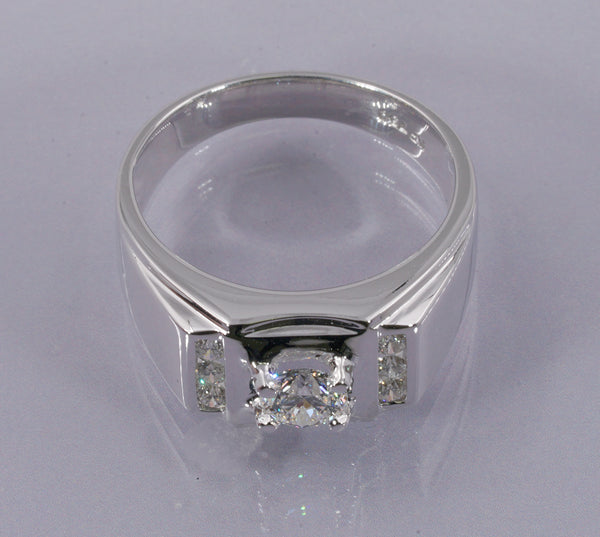 GIA CERTIFIED DIAMOND RING IN 18K WHITE GOLD (LRS-492W)