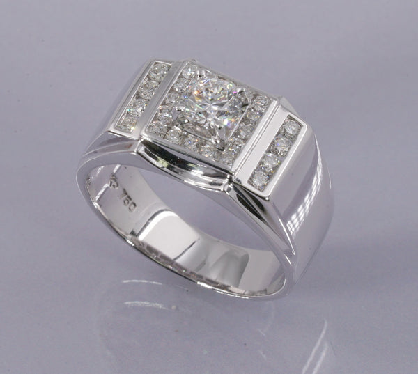 GIA CERTIFIED DIAMOND RING IN 18K WHITE GOLD (LRS-494W)