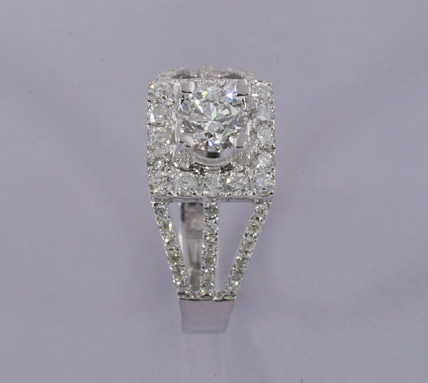 GIA CERTIFIED DIAMOND RING IN 18K WHITE GOLD (LRS-500W)