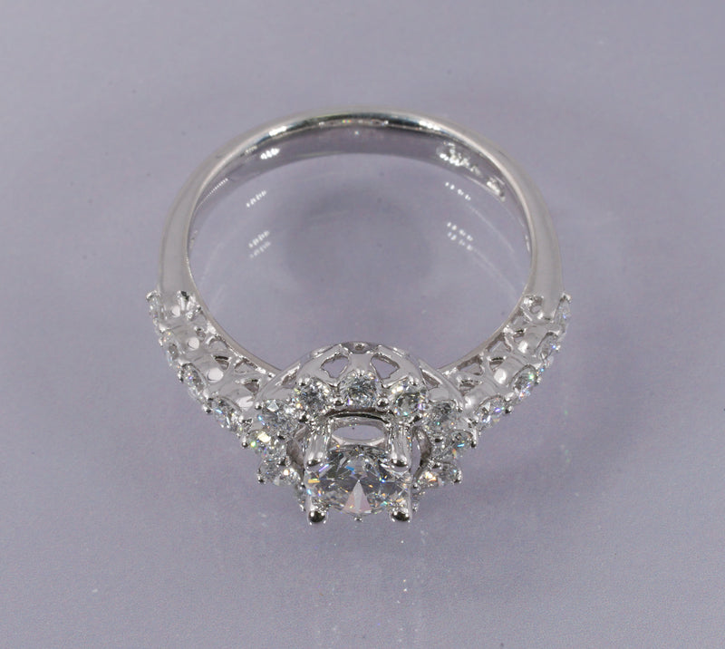 GIA CERTIFIED DIAMOND RING IN 18K WHITE GOLD (LRS-506)