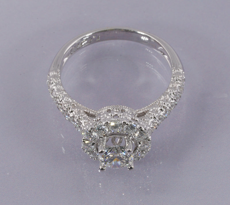 GIA CERTIFIED DIAMOND RING IN 18K WHITE GOLD (LRS-507)