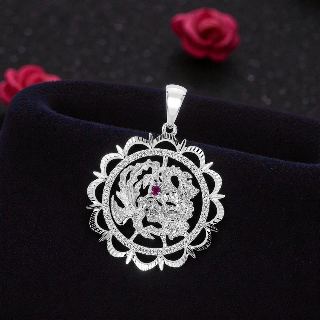 Radiant Dragon Medallion Pendant