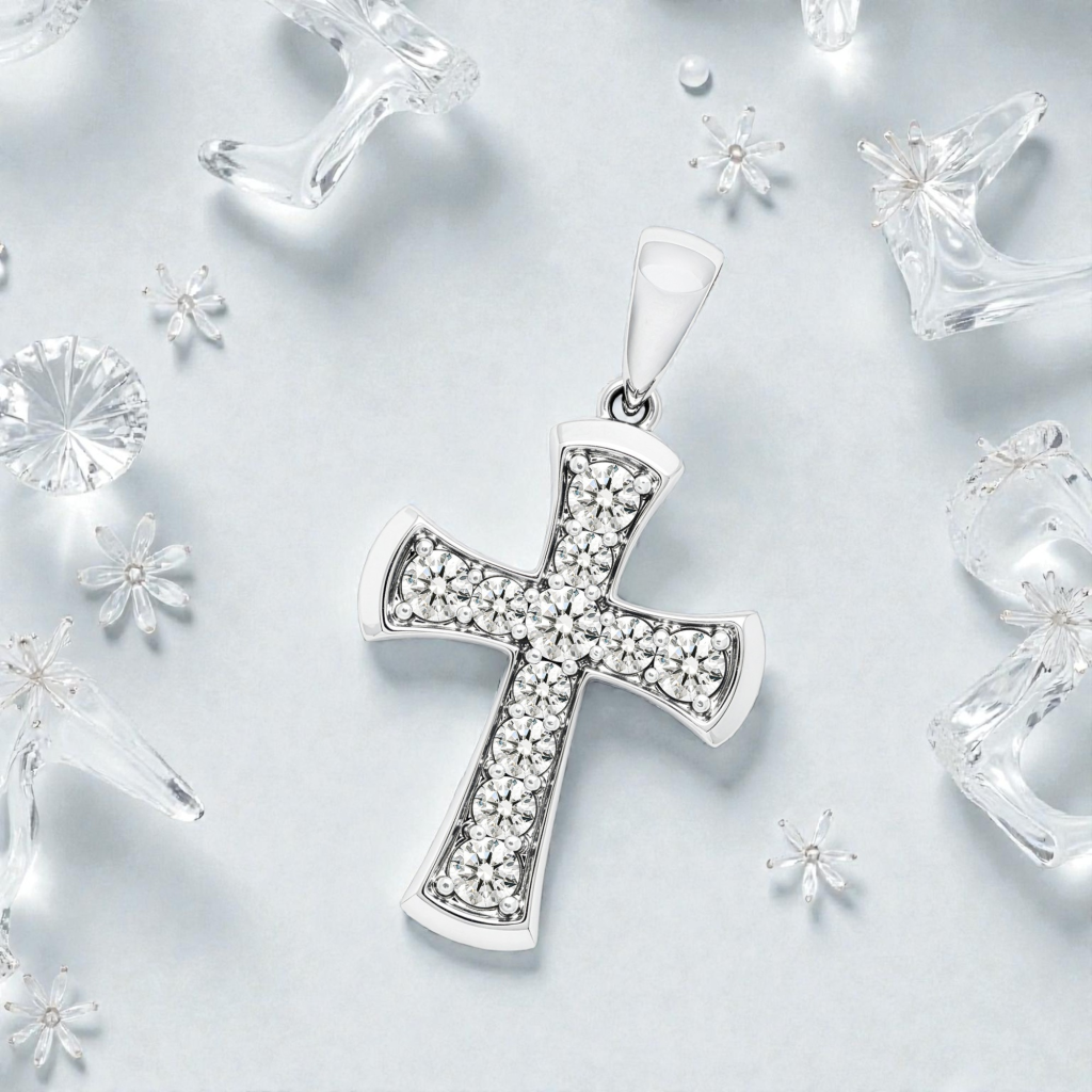 Diamond Pavé Cross Pendant