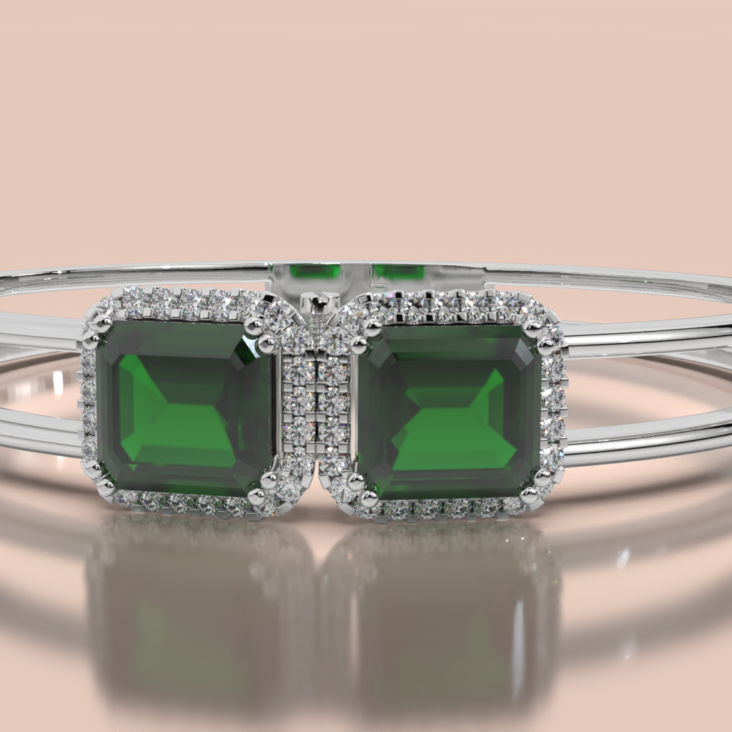 Twin Emerald Prestige Bangle