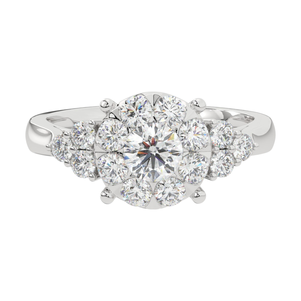 Céleste Trio Halo Ring