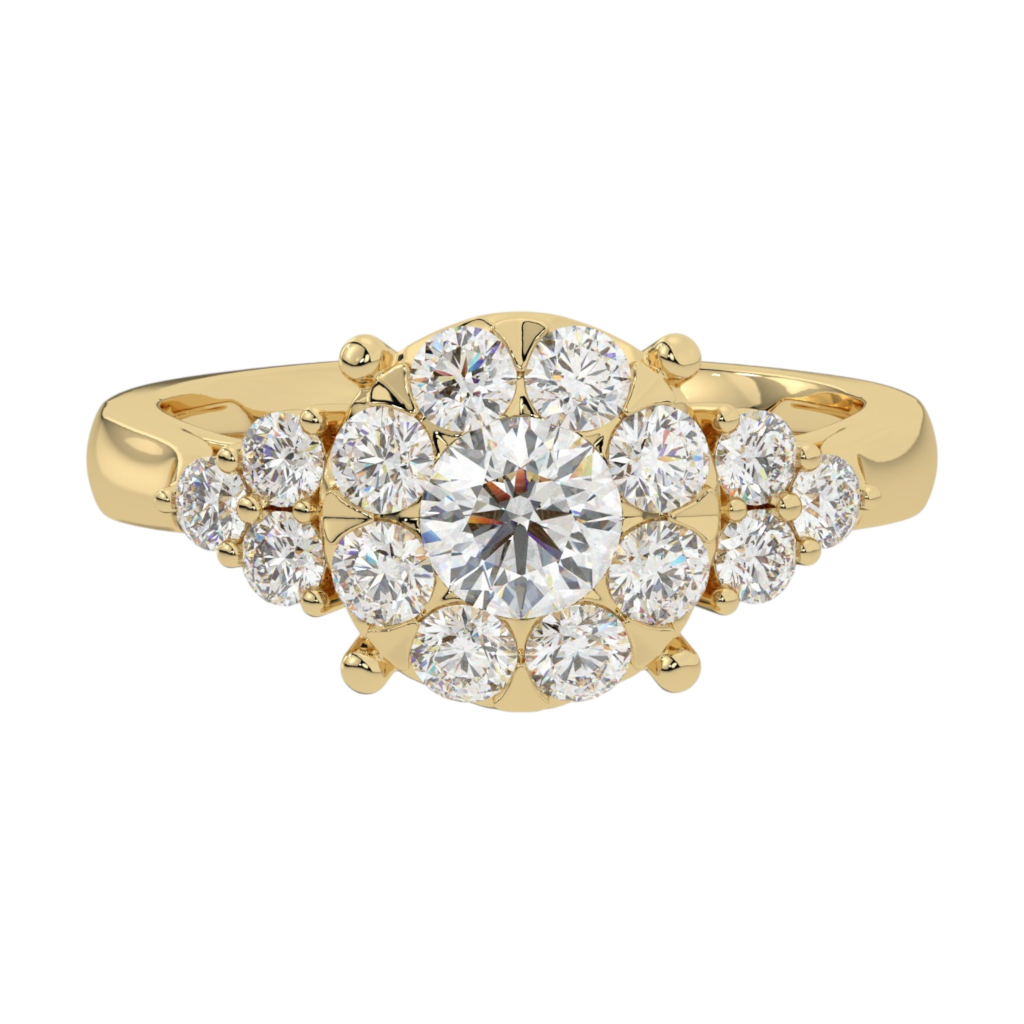 Céleste Trio Halo Ring