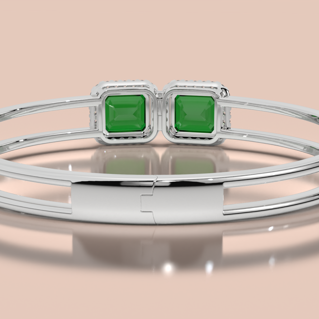 Twin Emerald Prestige Bangle