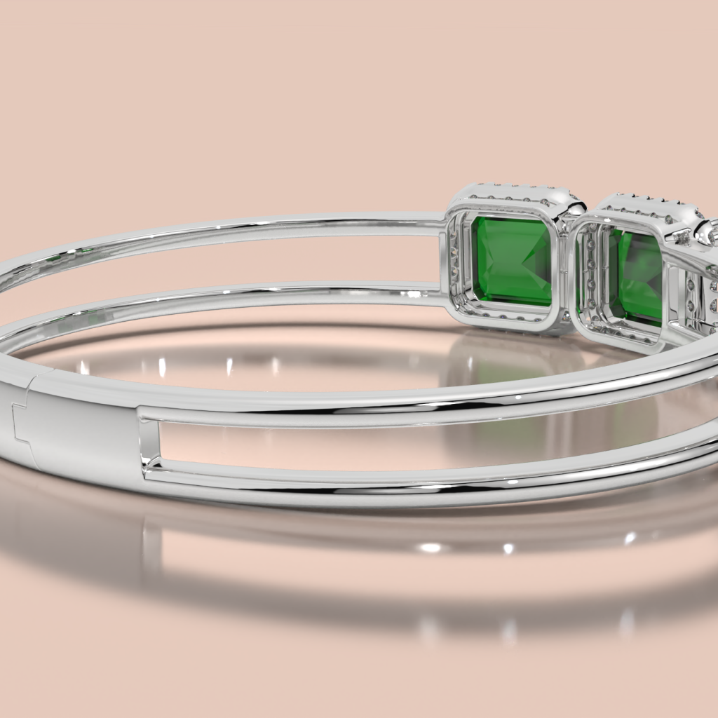 Twin Emerald Prestige Bangle