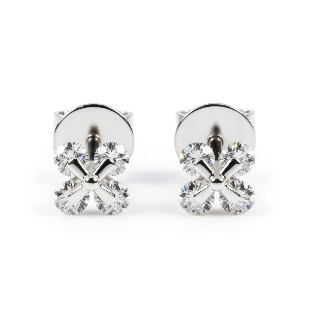 Sapphire Cushion Halo Earrings