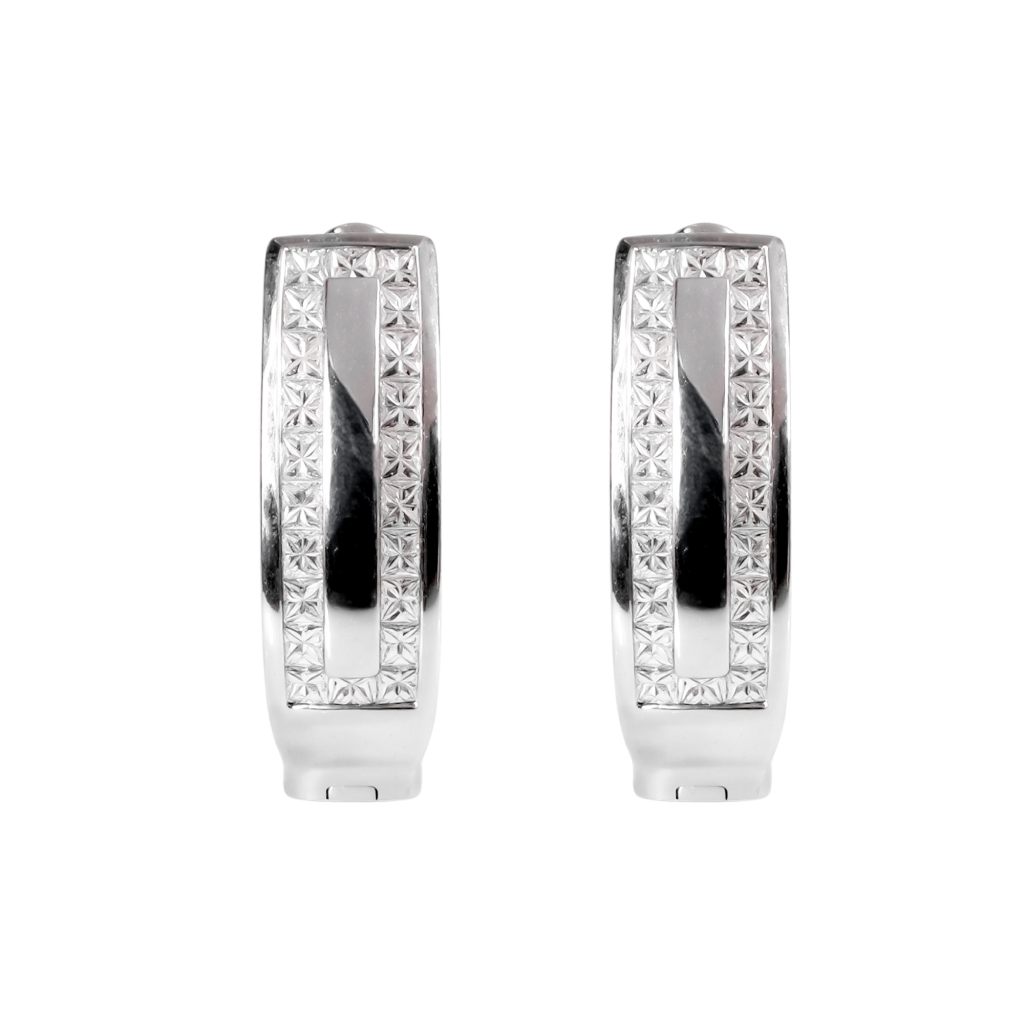 Luxe Crystal Half Hoops