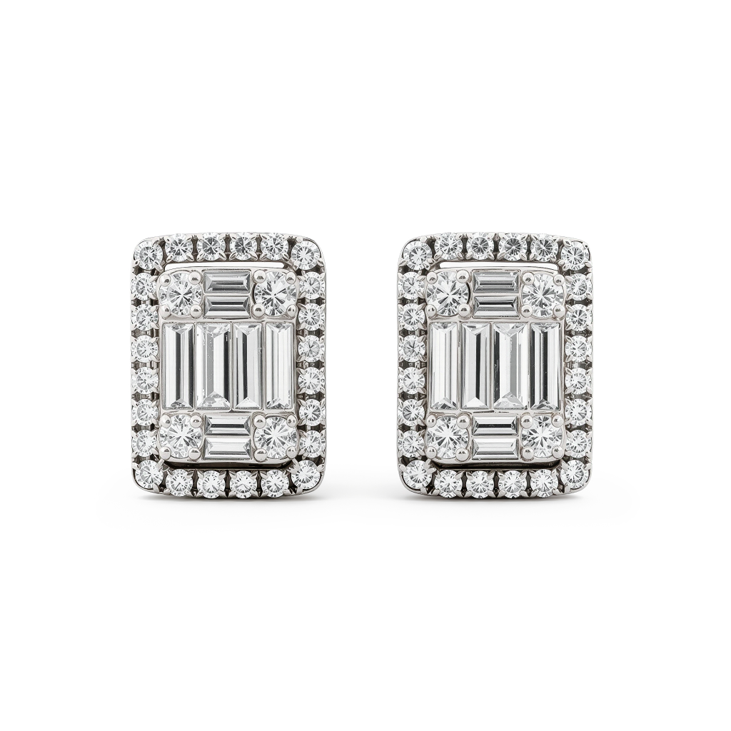 Sparkle Baguette Beauty Studs