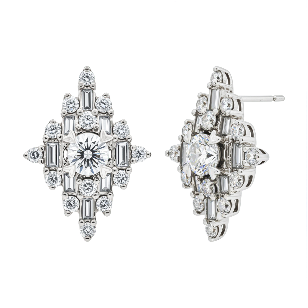 Radiant Snow Flower Studs