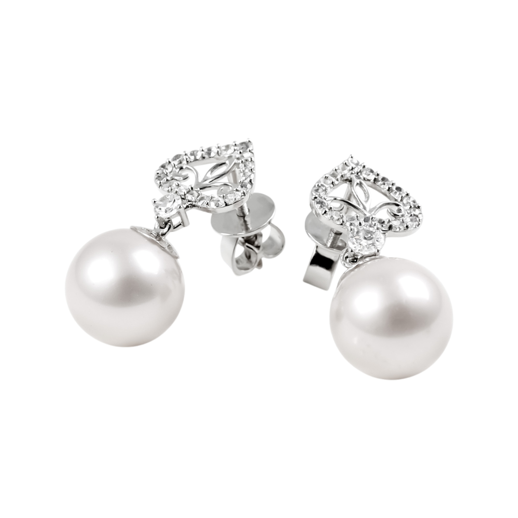Graceful Pearl Hoops