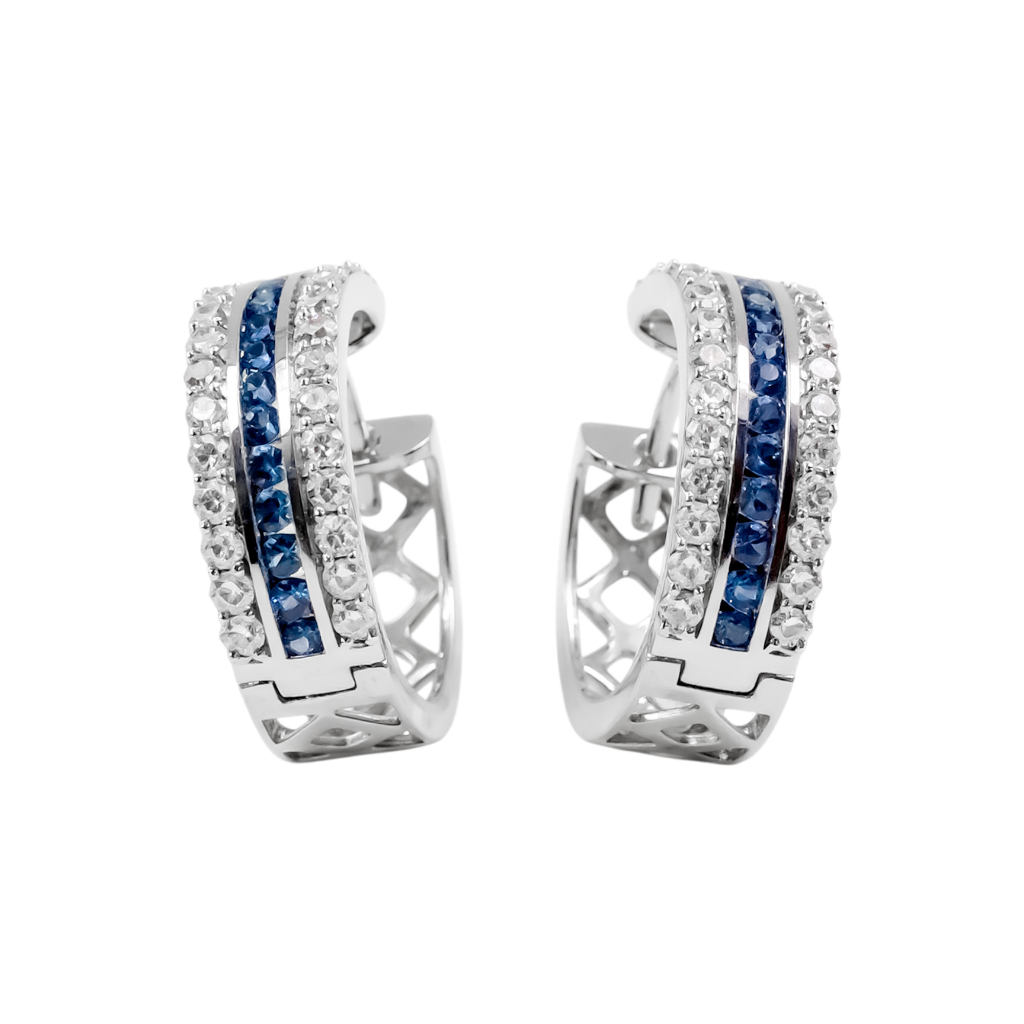 Shine Sapphire Hoops