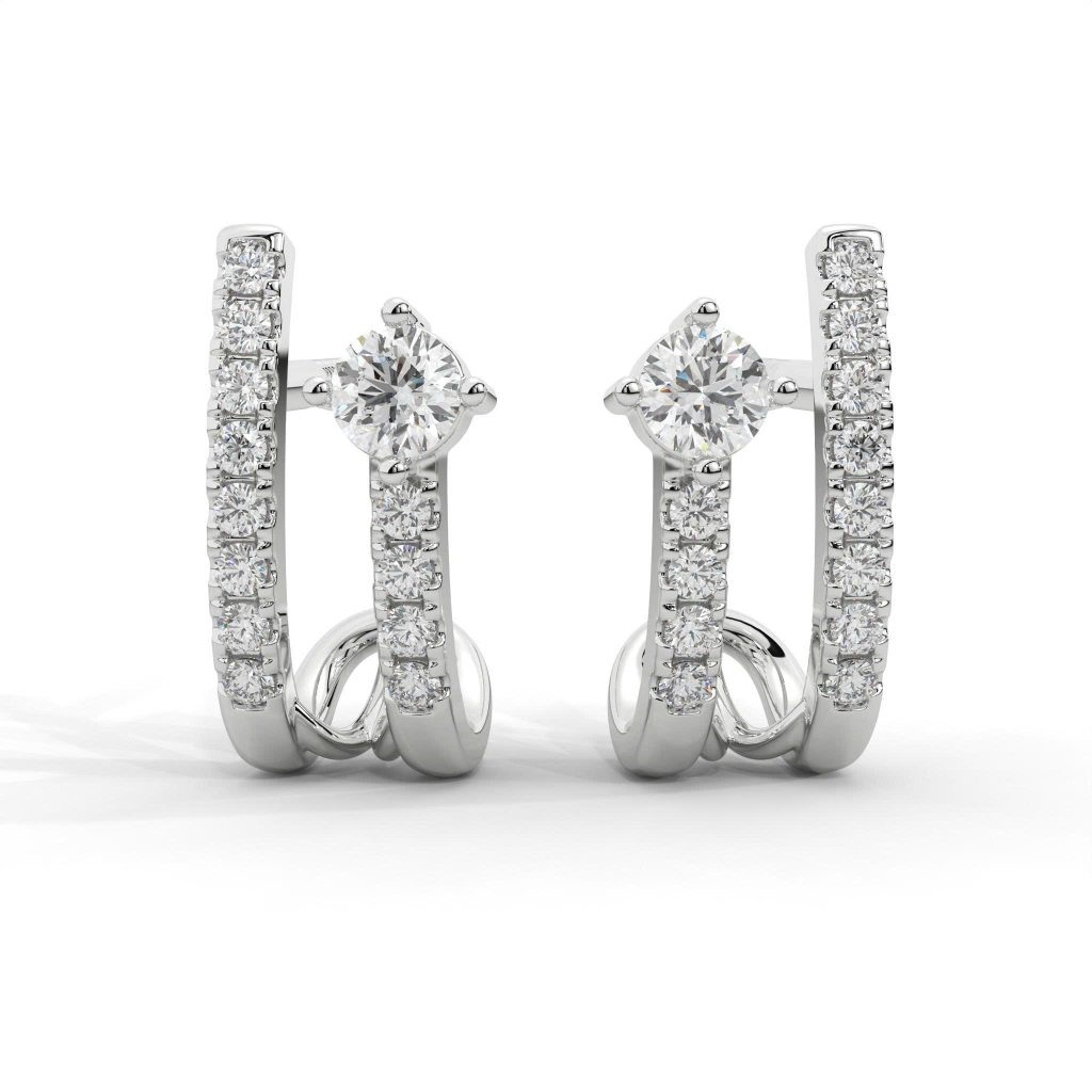 Twirl Radiance Diamond Hoops