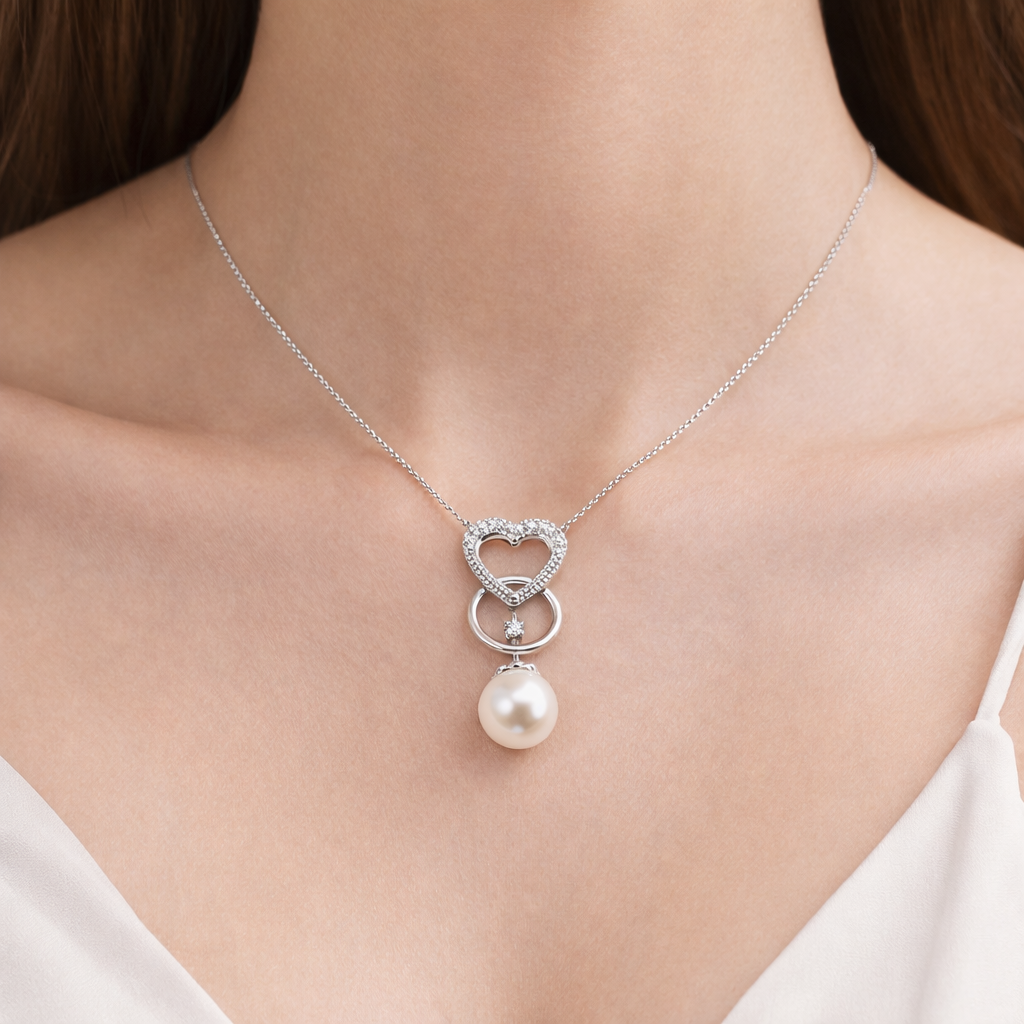 Serenity Heart Pearl Drop