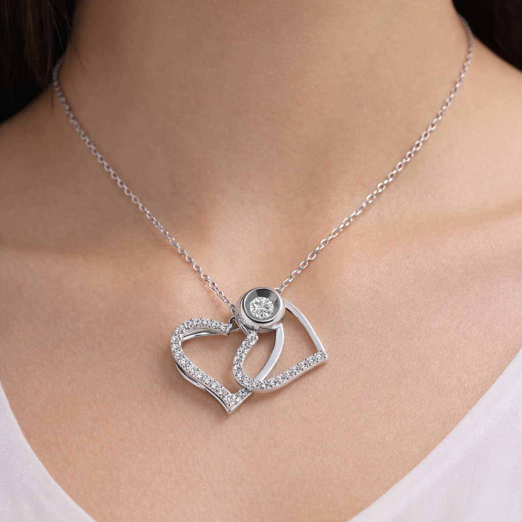 Opulent Twin Heart pendant