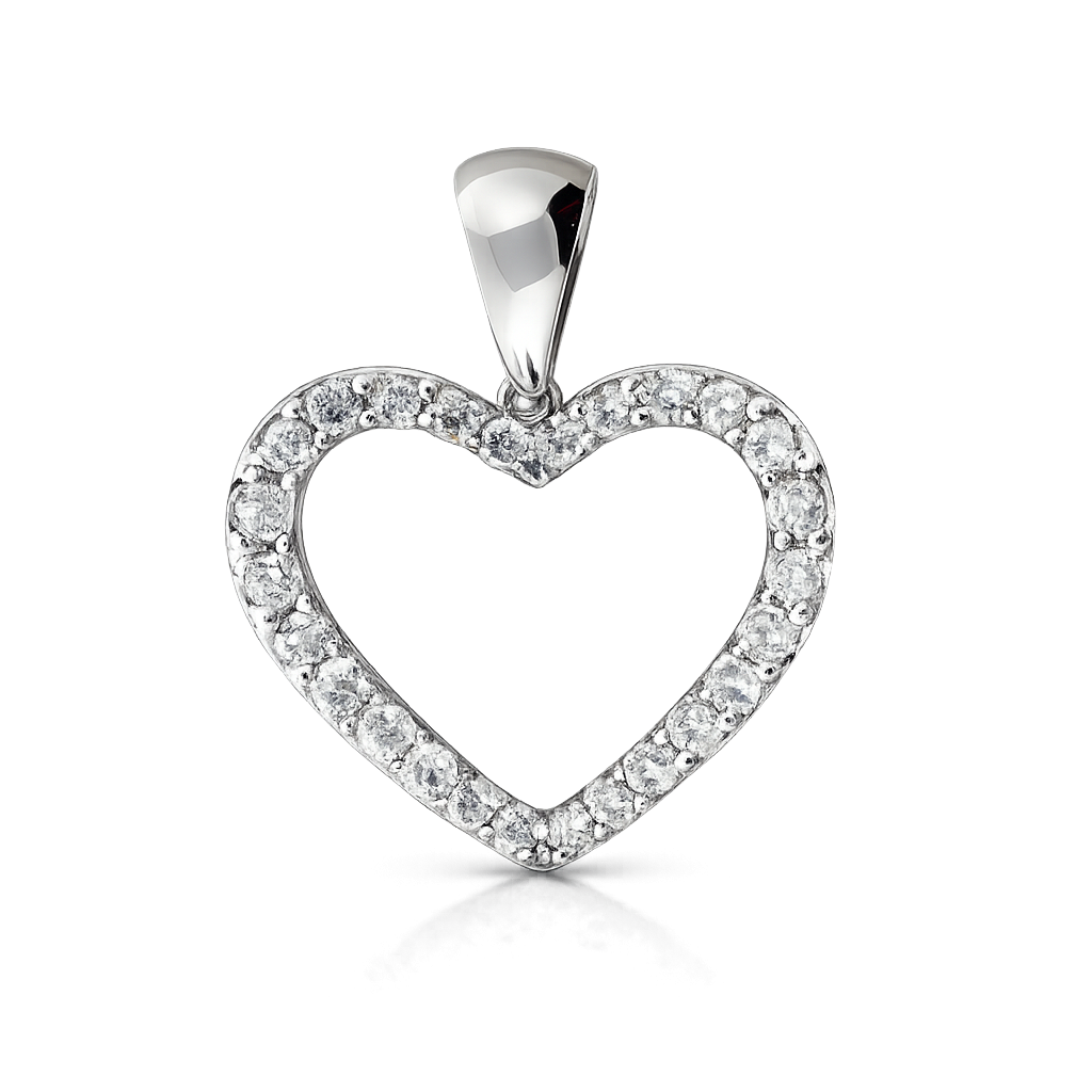 Simple Diamond Heart pendant