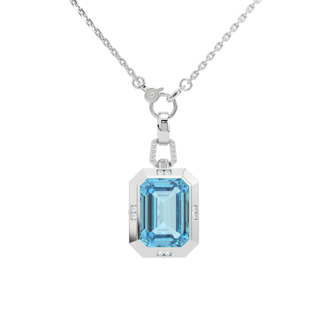 Azure Elegance Topaz Necklace