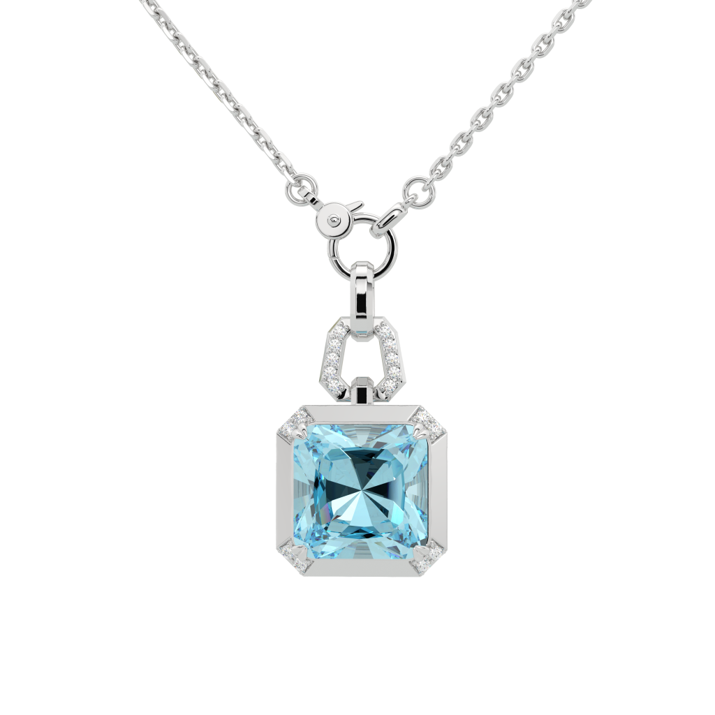 Blue Aurora Topaz Necklace