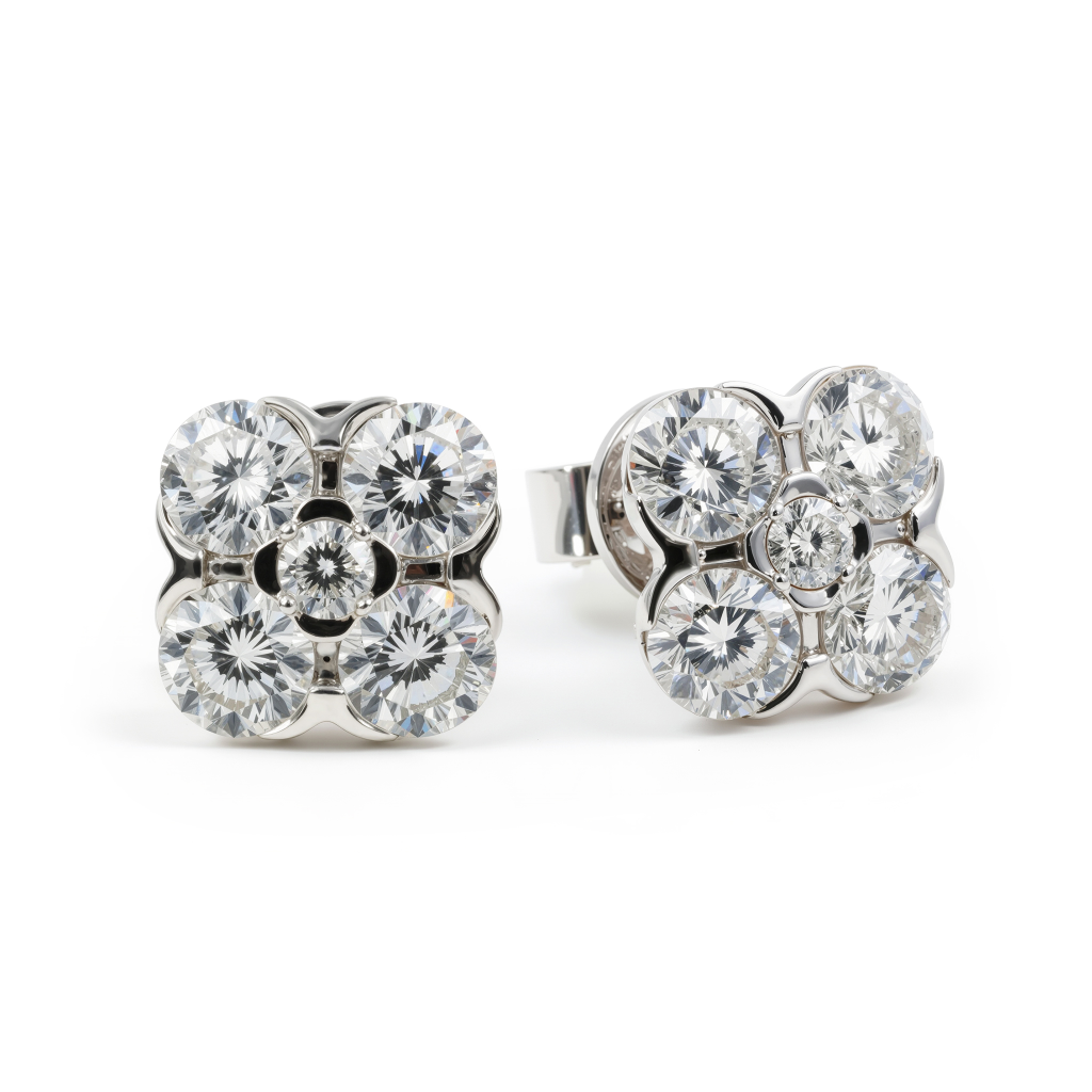 Brilliant Petal Cluster Studs