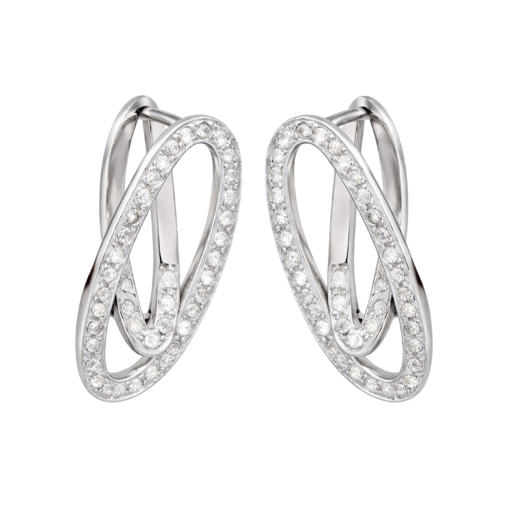 Infinity Twist Pavé Hoops