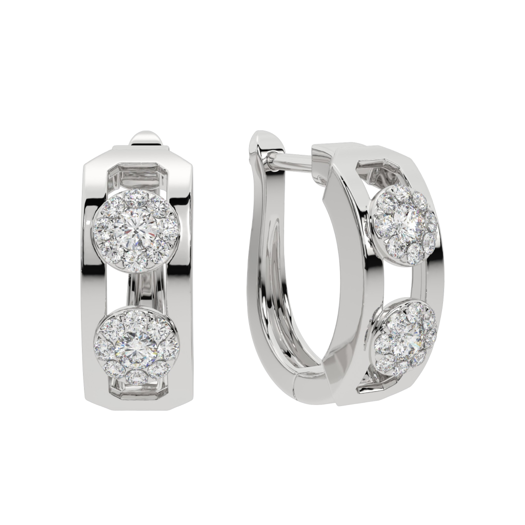 Double Halo Spark Earrings