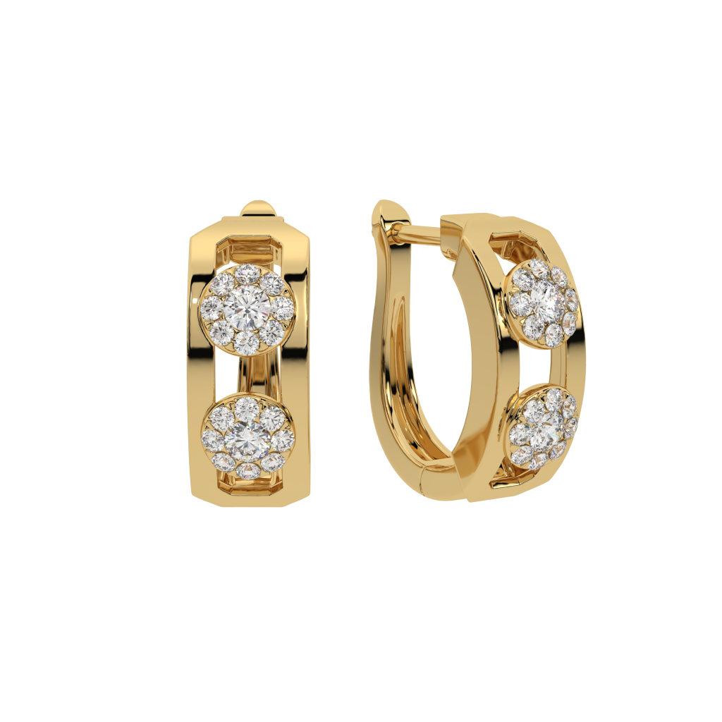 Double Halo Spark Earrings