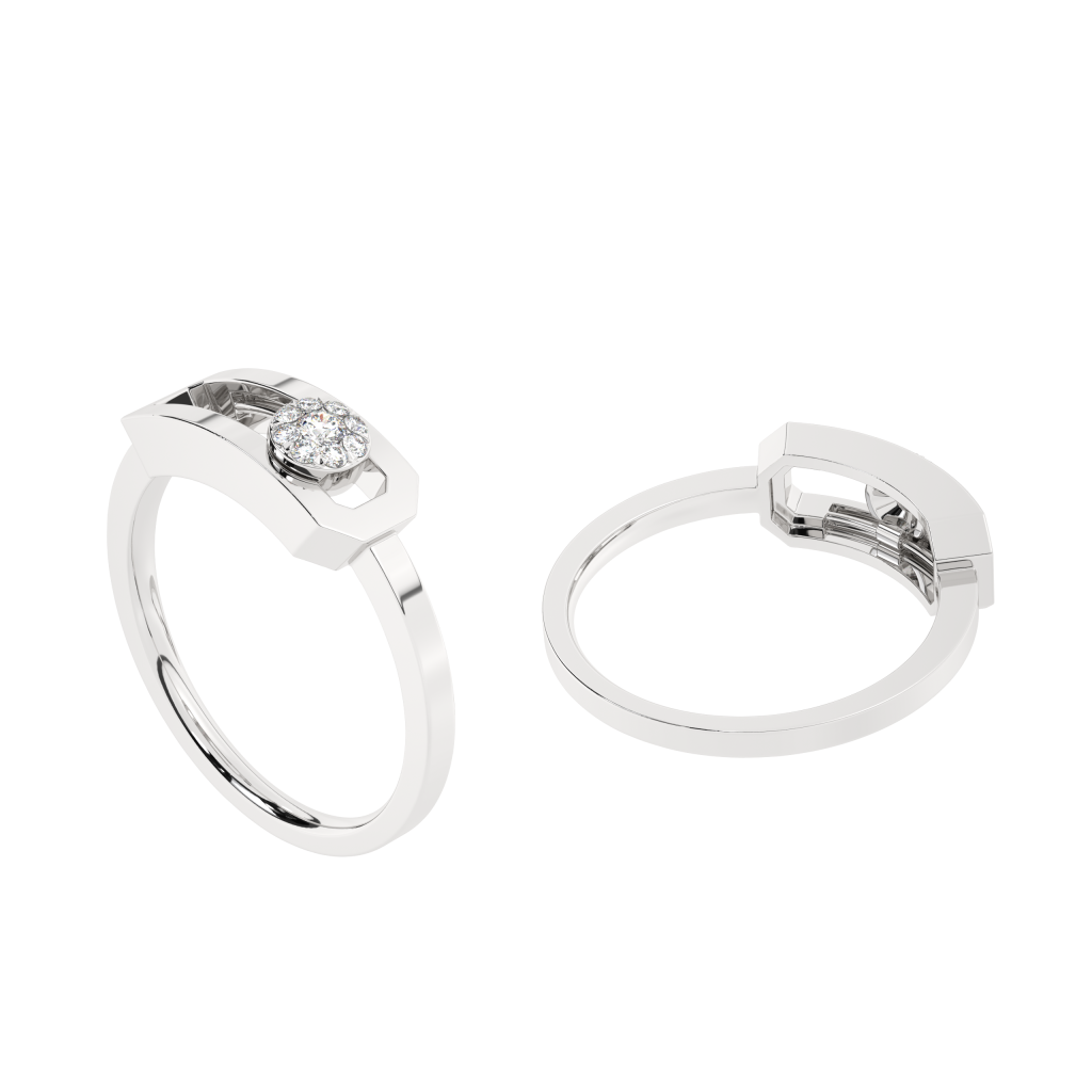 Aurora Frame Halo Ring