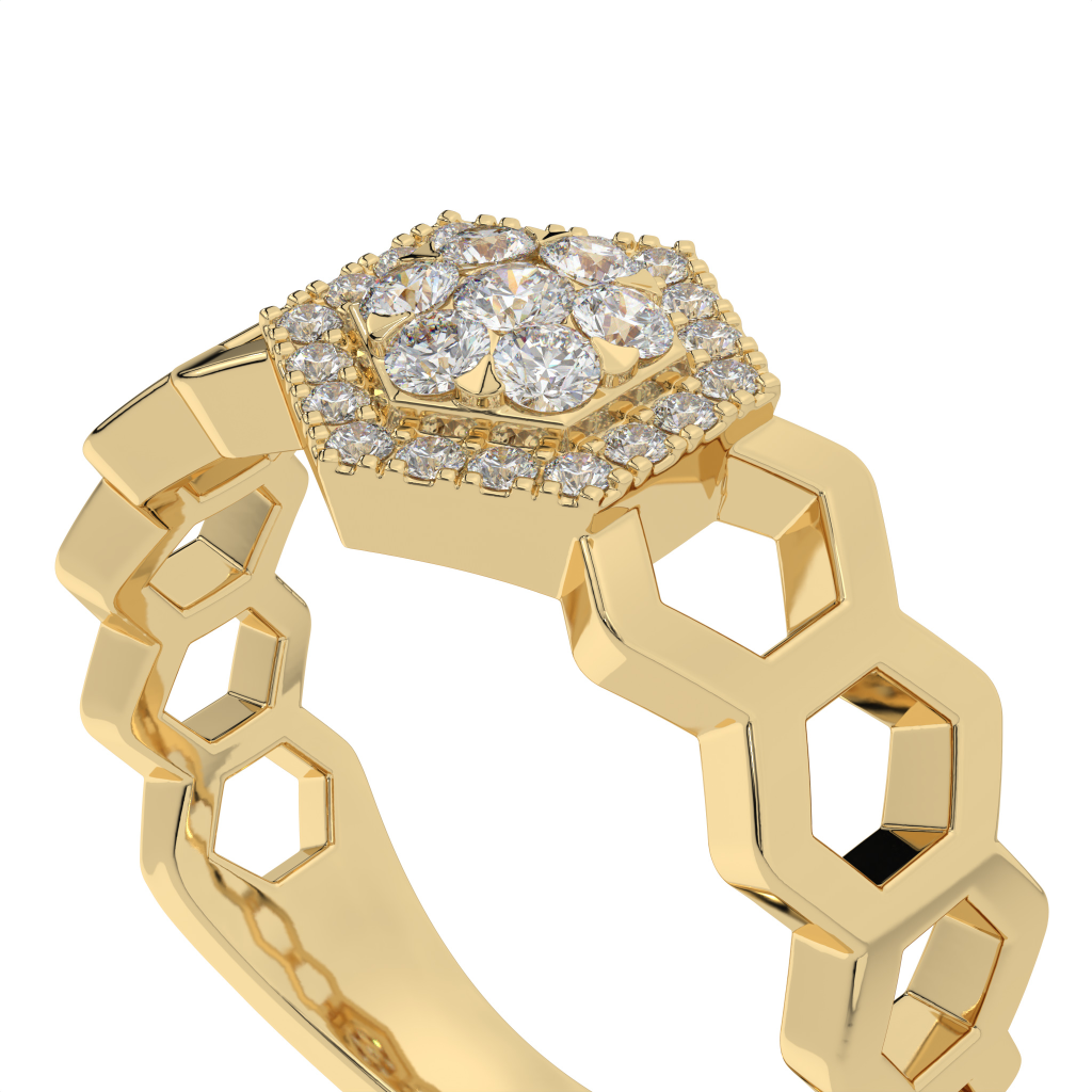 Hexagon Honeycomb Ring