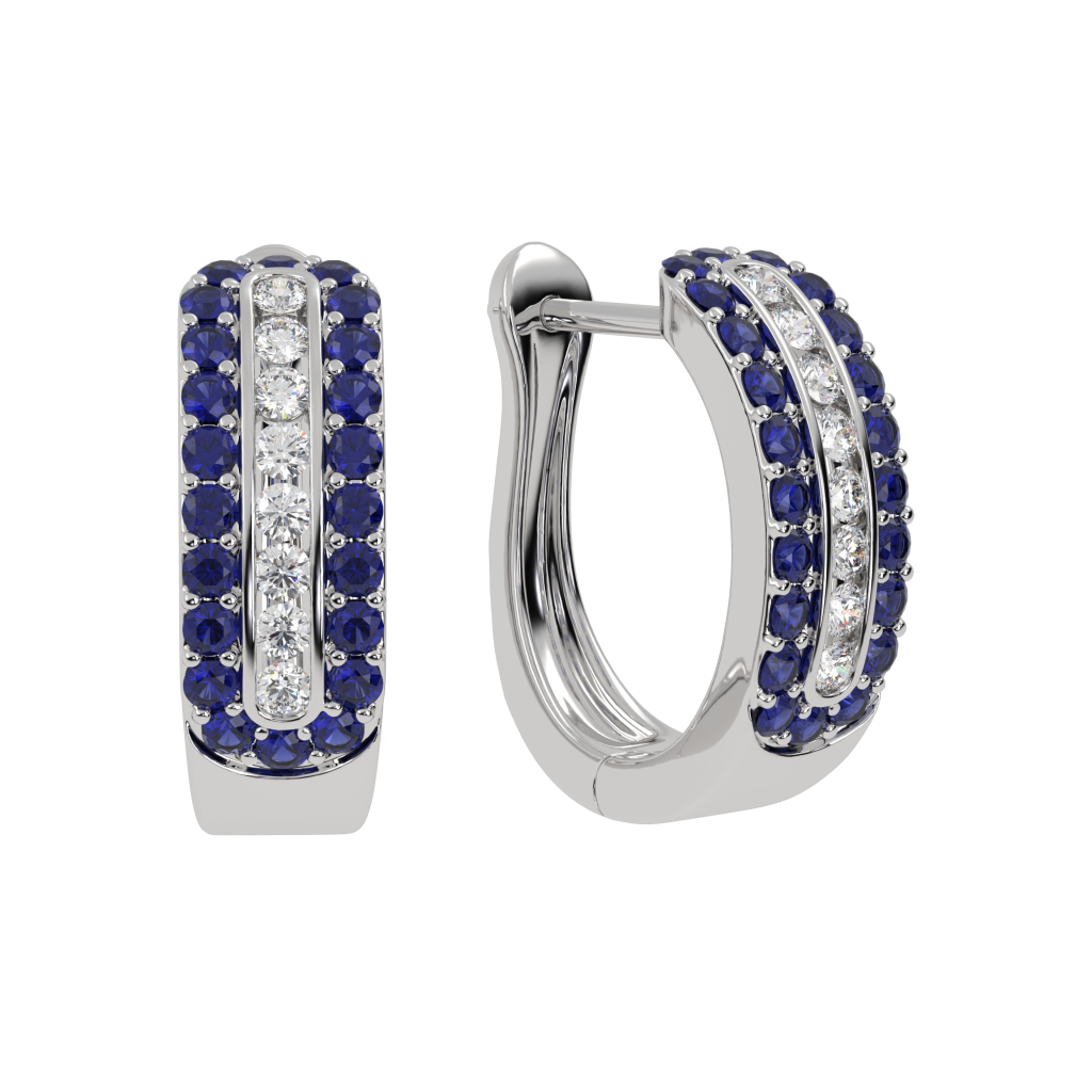 Sapphire Hoop Earrings