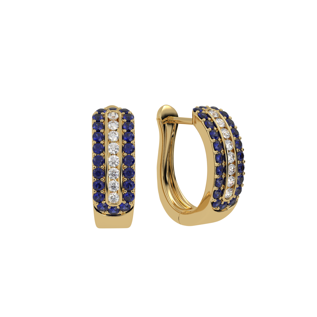 Sapphire Hoop Earrings