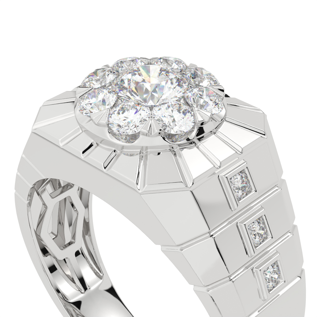 Blooming Diamond Cluster Ring