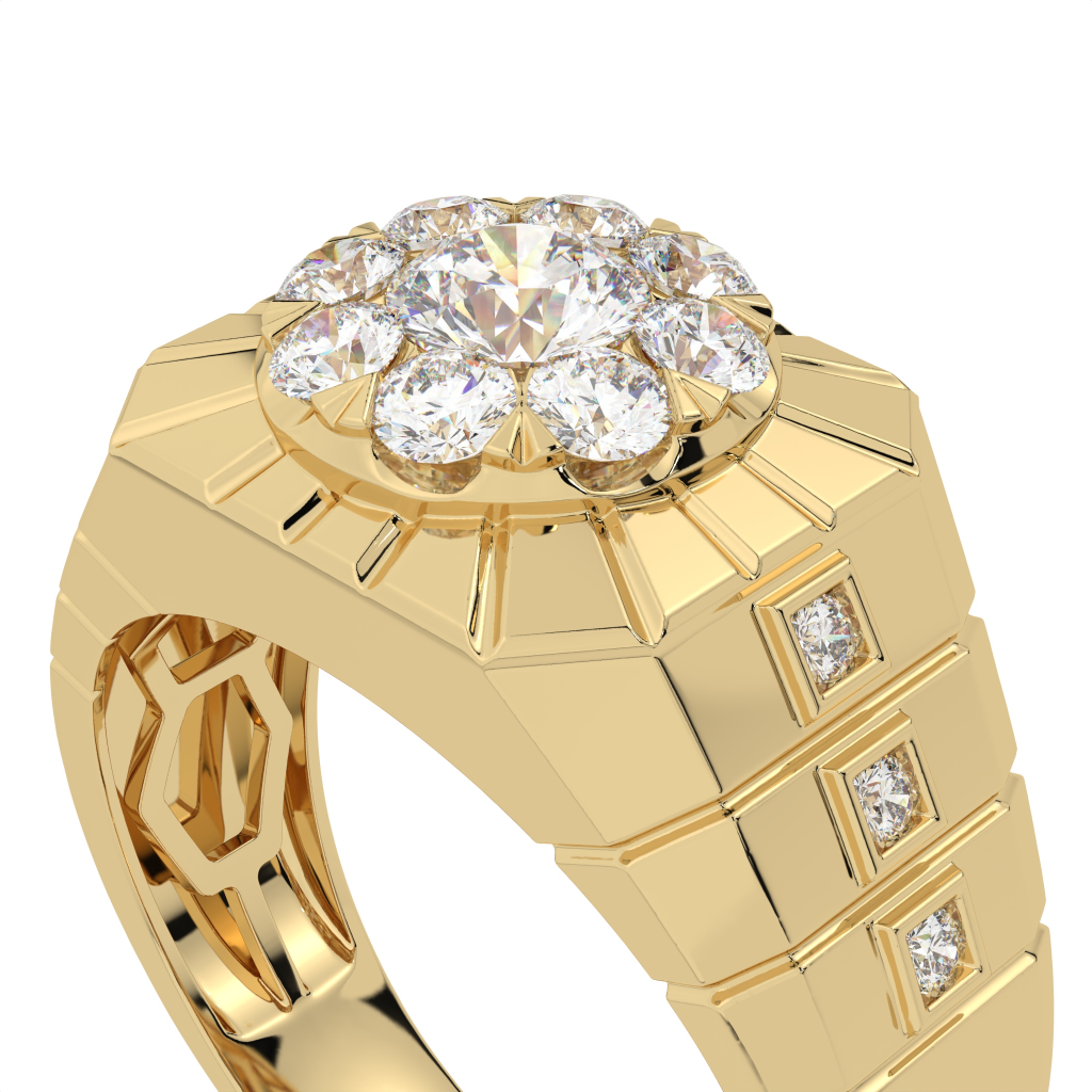 Blooming Diamond Cluster Ring
