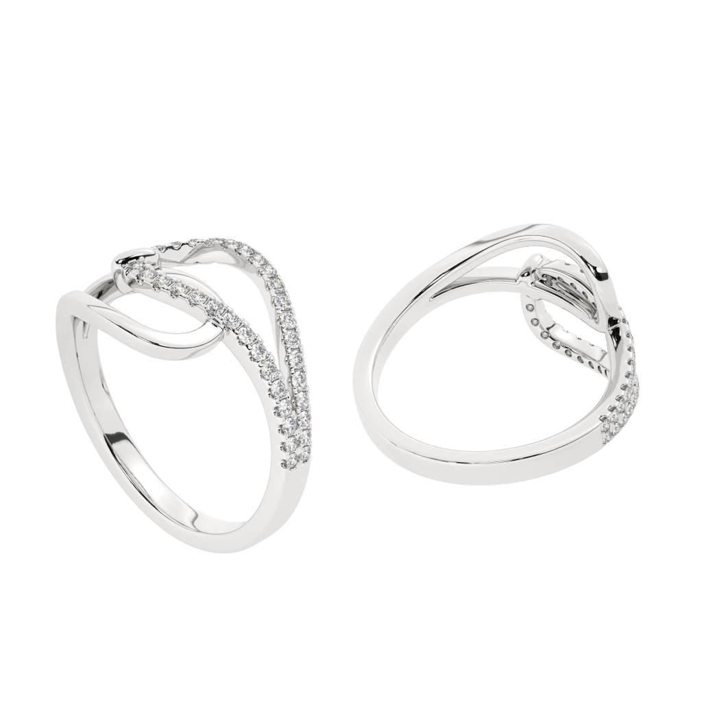 Infinity Curve Diamond Ring