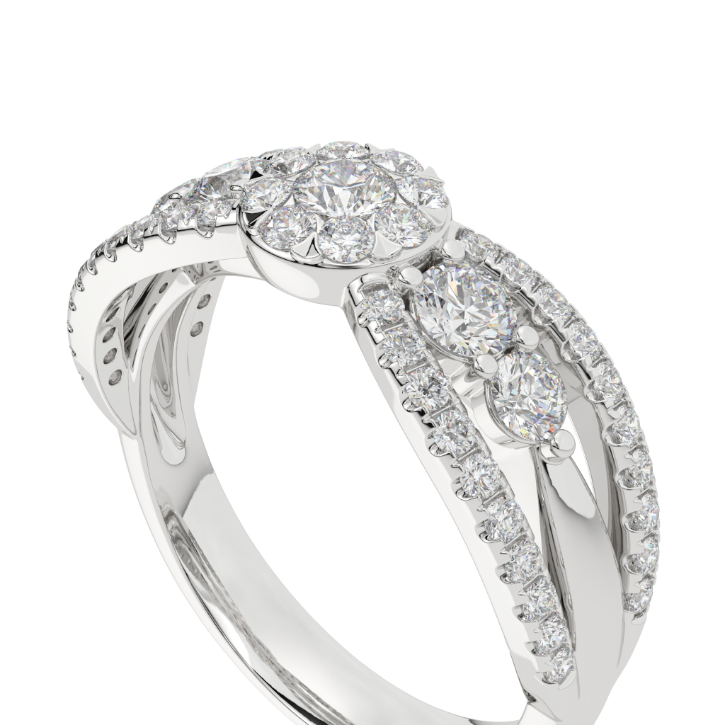 Golden Bloom Halo Ring
