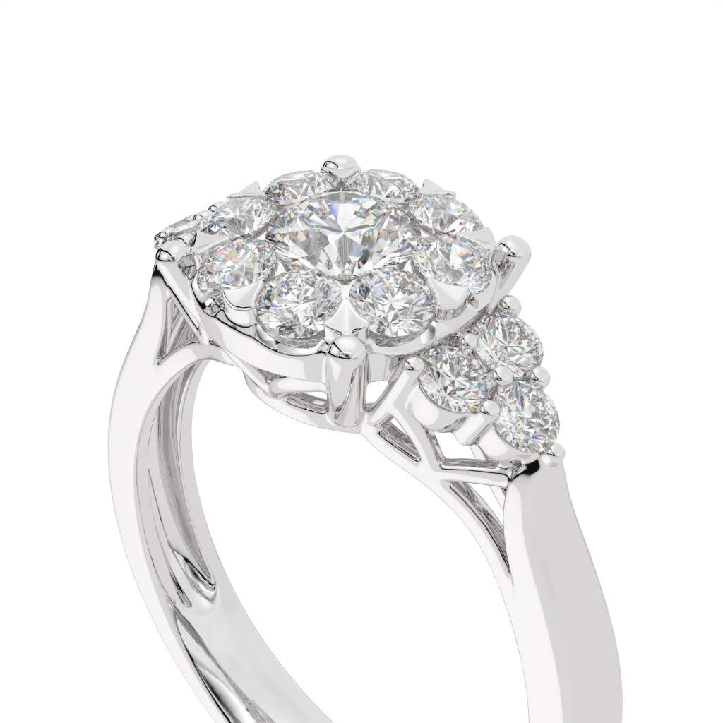 Céleste Trio Halo Ring