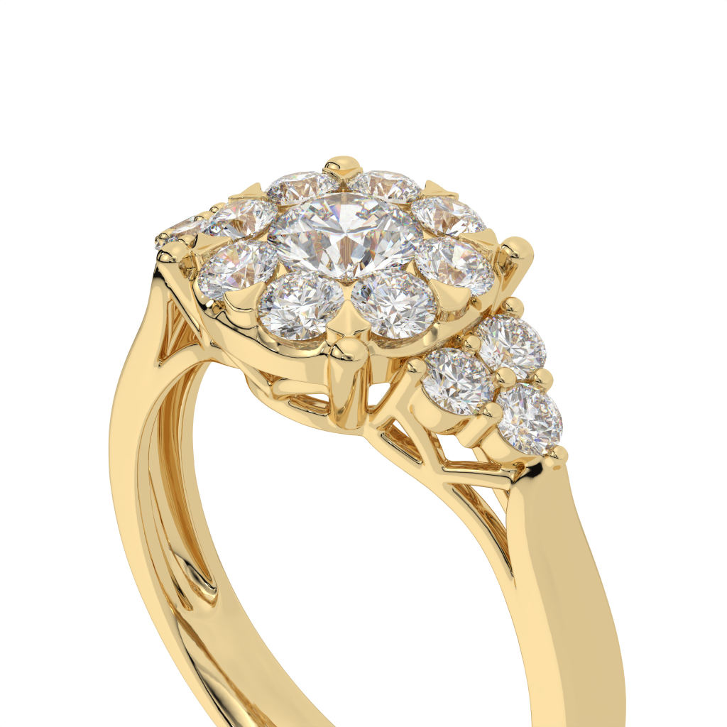 Céleste Trio Halo Ring