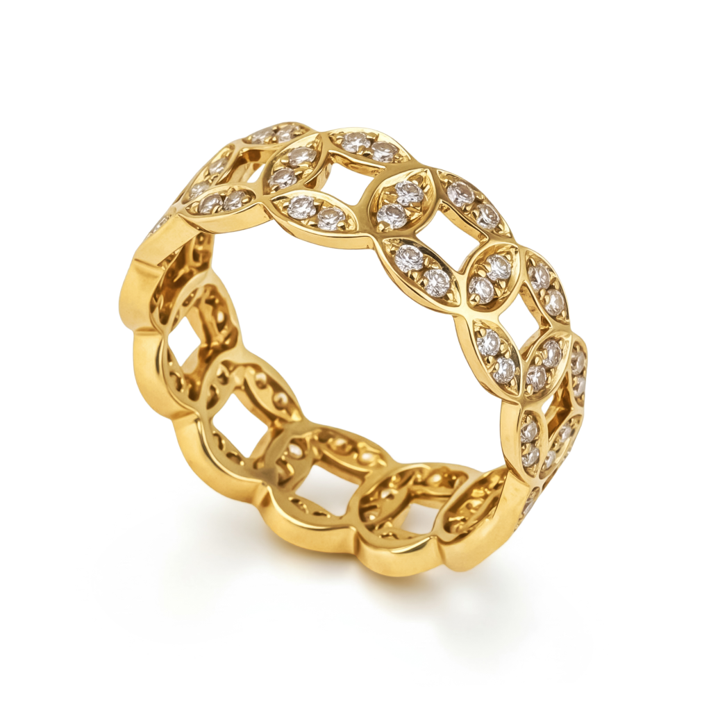 Luna Interlace Diamond Band