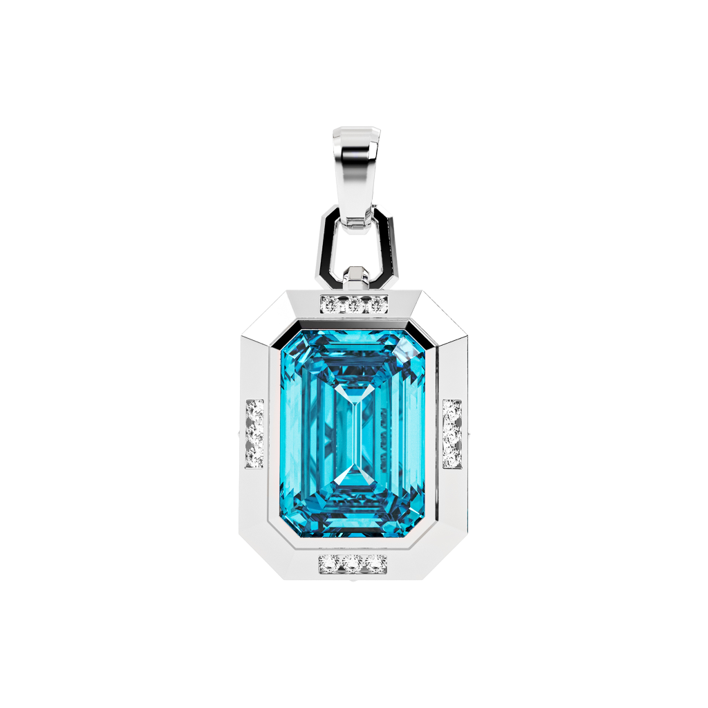 Octagon Topaz Pendant