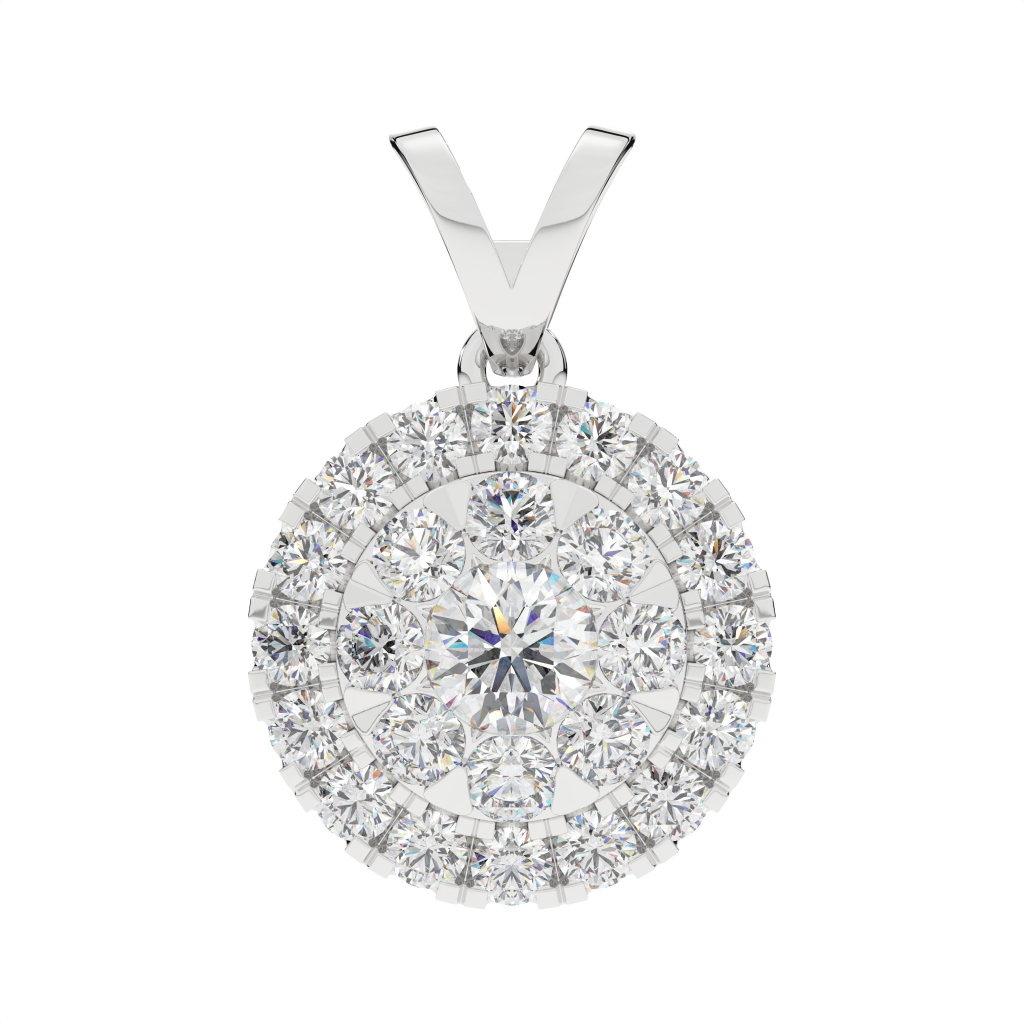 Radiant Halo Round pendant